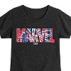 Girls' - Marvel - Tie Dye Fitted Short Sleeve Graphic T-Shirt - 2 of 4