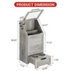 Dog Feeding Station with Storage, Pet Feeding Station with 2 Removable Dog Bowl, Pet Food Storage Organizer,Brown - 3 of 4