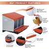 Coucheta Metal Chicken Nesting Box with Removable Roll-Out Tray - Easy Egg Collection&Clean Galvanized Steel Laying Box for Hens - for Backyard Coop - 4 of 4
