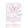Hudson Baby Infant Girl Cotton Poly Flannel Receiving Blankets, Dreamy Unicorn, One Size - 2 of 4