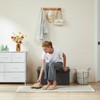 FONTOI Storage Ottoman Bench with Thicker Foam Padded Seat, End of Bed Bench, Folding Foot Rest for Living Room Entryway, Gray, 14.9"*14.9"*29.9" - 2 of 4