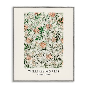 Stupell Industries William Morris Jasmine Pattern Framed Giclee Art, Gray, 16" x 20" - 1 of 4