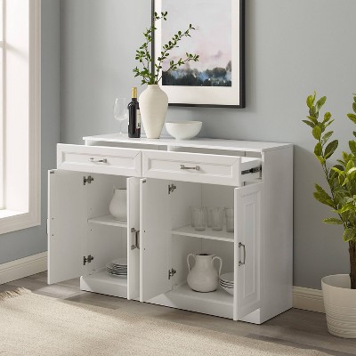 Stanton 53" White MDF and Birch Veneer Sideboard