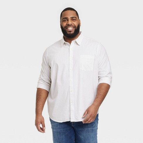 Men's Big & Tall Short Sleeve Collared Button-down Shirt - Goodfellow & Co™  Green Xlt : Target