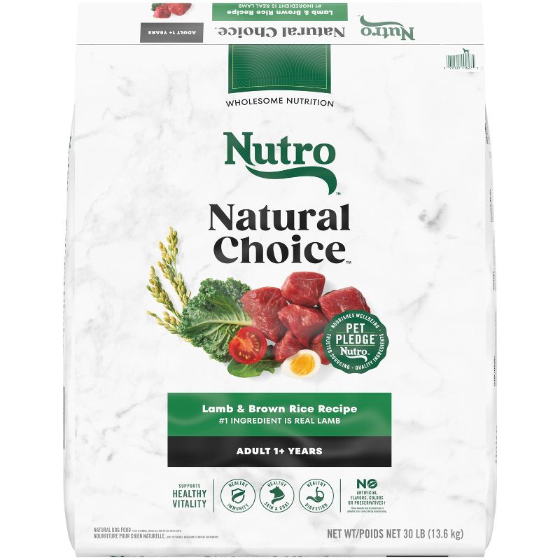 Nutro Natural Choice Lamb &#38; Brown Rice Adult Dry Dog Food - 30lbs, 1 of 15