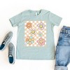 The Juniper Shop SmileyWorld Checkered Floral Distressed Youth Short Sleeve Tee - 4 of 4