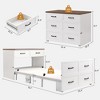 Brafab Murphy Twin Bed Cabinet with Mattress Included,33x76 Inches Hideaway Bed with 2 large drawers,Easy Pull Out and Folding - 2 of 4