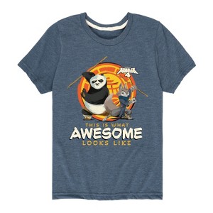 Boys' - Kung Fu Panda 4 - Po and Zhen This Is What Awesome Looks Like Short Sleeve Graphic T-Shirt - 1 of 4
