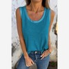 Amaryllis Women’s Sleeveless Tank Top Lightweight Relaxed Fit Casual Everyday Wear Basic Scoop Neck - 3 of 4