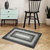 Modern Braided Print Area Rug Boho Rug Geometric Rug Washable Living Room Bedroom Rug - 3 of 4