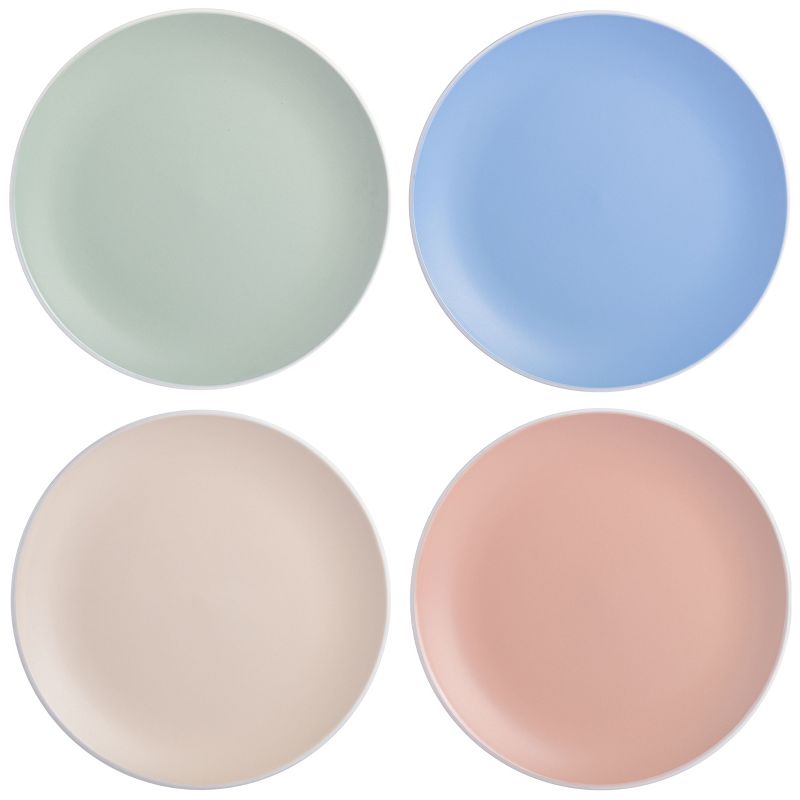 Spice by Tia Mowry 4 Piece 10.5 Inch Round Matte Stoneware Dinner Plate Set in Assorted Colors, 2 of 6