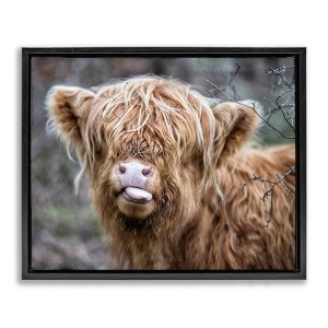 Stupell Industries Baby Cattle Licking Lips, 21" x 17" - 1 of 4
