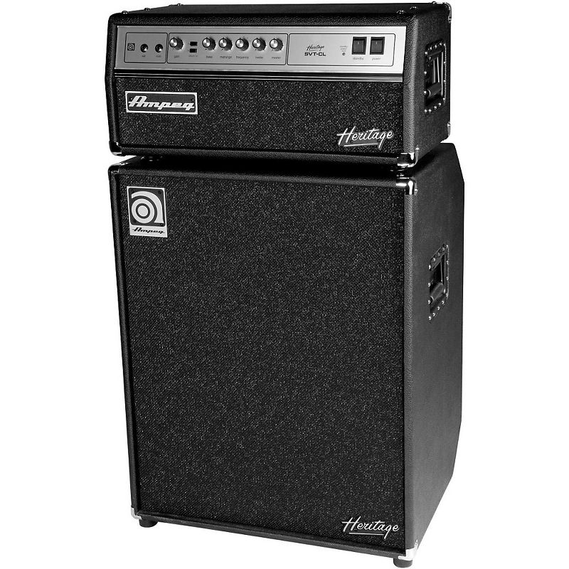 Ampeg Heritage SVT-CL 300W Tube Bass Amp Head with 4x10 500W Bass Speaker Cab, 3 of 4