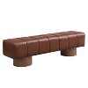 CAVINAS Modern Fabric Stool Top Ottoman Bench with Cushioned Seat,Upholstered Storage Bench for Living Room - 2 of 4