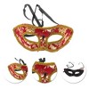 Unique Bargains Jazz Cloth-Wrapped Flat Head Half Face Party Mask 1 Pc - 3 of 4