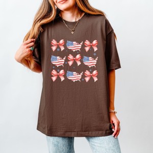 Simply Sage Market Patriotic America Stacked Coquette Heavyweight Tee - 1 of 4