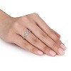 EVERLY JEWELRY | 10K White Gold 1/10 CT Diamond TW And 1 CT TGW Created White Sapphire Infinity Ring - 4 of 4