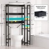 Aheaplus 31'' W Over-the-Toilet Storage Shelf with 2 Drawers and 4 Hooks for Restroom and Laundry - 3 of 4