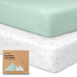 KeaBabies 2pk Isla Fitted Crib Sheets for Boys, Girls, Baby Crib Sheet, Fits Standard Nursery Crib Mattresses - 1 of 4