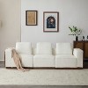 Christopher Knight Home Steven 3 Seater Upholstered Modular Sofa with Pillows, Beige/Brown - 2 of 4