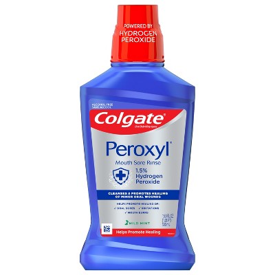 Colgate Peroxyl Mouth Sore Rinse Mild Mint - 16.9 Fl Oz : Target