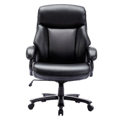 Black Leather High Back Executive Swivel Office Chair