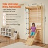 VEVOR Swedish Ladder Wall Gym, 5 in 1 Wooden Indoor Playground Climbing Toys, 220 lbs Load Capacity Swedish Wall Ladder with Pull-Up Bar - 4 of 4