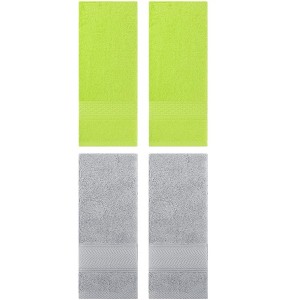 REGALWOVEN 4 Pcs Solid Textured Cotton Soft Absorbent Decorative Hand Towel - 1 of 4