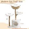 Luxury Wooden Cat Tree Tower for Large Cats – 41"/46" Modern Cat Condo w/ Natural Wood, Jute Scratching Posts, Spacious Woven Basket - 2 of 4