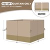 Aoodor 4-Panel Gazebo Replacement Curtains, Patio Privacy Sidewalls with Double Zipper, Replacement for Outdoor Gazebo Canopy (Curtain Only) - 3 of 4