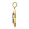Black Bow Jewelry 14k Two Tone Gold 3D Star of David & Menorah Pendant, 17 x 27mm - 2 of 4