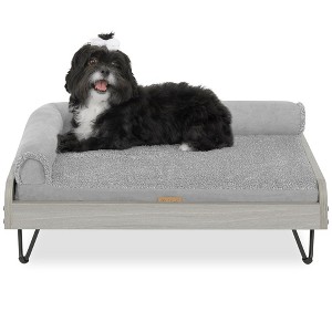 TailZzz Asher Wooden Pet Bed with Mattress  Elevated Pet Bed Greenguard Gold Certified Wooden Pet Bed - 1 of 4