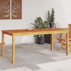 vidaXL Patio Dining Table - 70.9"x35.4"x29.5" Solid Acacia Wood - Rectangular Outdoor Garden Furniture - 3 of 4