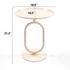 NicBex 24"/21.3" Lantern-Shaped Round Coffee Table,Metal Small End Table with 17.7"/18.9" Top,Side Table for Living Room,Bedroom - 2 of 4