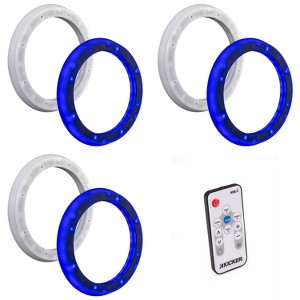 Kicker (3 Pair ) 51KLSR88 - 8.8-Inch to 8-Inch LED Adapter Ring For Marine Speakers & LED Remote - 1 of 4