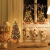 Coucheta 3ft Pre-Lit Flocked Artificial Christmas Tree with LED Lights, Red Berries & Snowflakes, Vintage Pot Base - 4 of 4