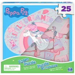 Spin Master Games Peppa Pig 25-Piece Foam Puzzle for Kids Ages 4+, Thick Soft Pieces, Colorful Educational Jigsaw, Family Activity, Learning Toy Gift - 1 of 4