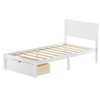 NicBex Twin Size Platform Bed 76" L Modern Pine Bed Frame with Storage Drawer for Bedroom, Guest Room, No Box Spring Required - 3 of 4
