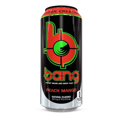 BANG Peach Mango Energy Drink - 16 fl oz Can