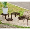 SPI Home Round Nested Plant Stands Set – 12" Cast Iron Decorative Indoor/Outdoor Display Accent, Set of 4 - 2 of 4