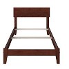 AFI Furnishings Orlando Twin Extra Long Traditional Bed with Open Footboard and Turbo Charger in Walnut - 3 of 4