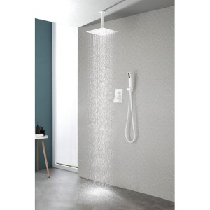 Ultra-Thin 304 Stainless Steel Rain Shower Head with High Pressure, Self-Clean Nozzles, and Full Body Coverage - 1 of 4