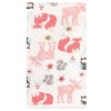 Hudson Baby Infant Girl Quilted Burp Cloths, Girl Forest, One Size - 2 of 4