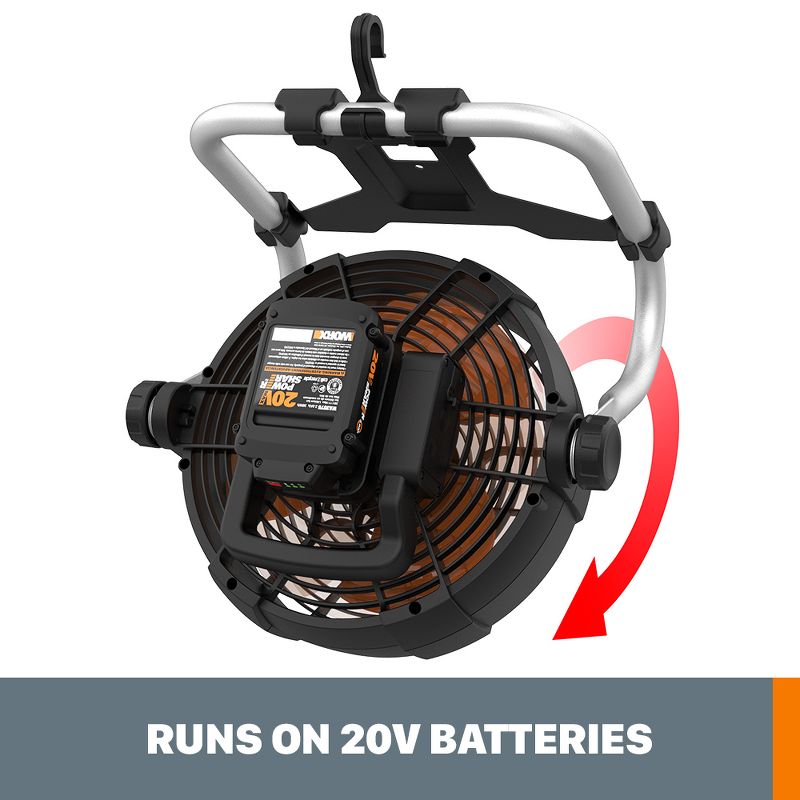 Worx Nitro WX095L 20V Power Share Cordless Work Fan (Battery and Charger Included), 5 of 12