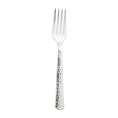 Smarty Had A Party Shiny Metallic Silver Hammered Plastic Forks - 1000 pcs