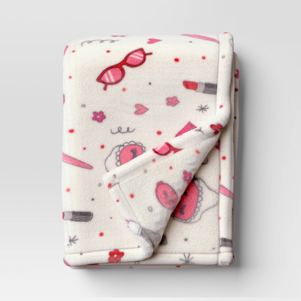 Photos - Duvet Novelty Recycled Printed Plush Throw Makeup