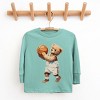 The Juniper Shop Watercolor Basketball Bear Youth Long Sleeve Tee - 2 of 4