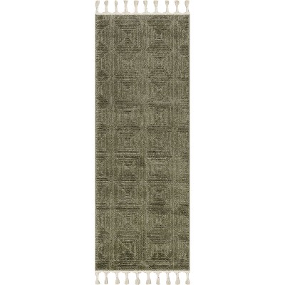 Nuloom Kerry Textured Geometric Tasseled Area Rug