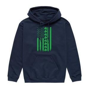 Men's - Instant Message - Lucky USA Flag Graphic Fleece Pullover Hoodie - 1 of 4