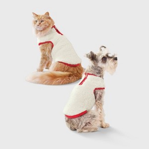 Faux Shearling Dog Vest - Boots & Barkley™ Red/Cream S - 1 of 4